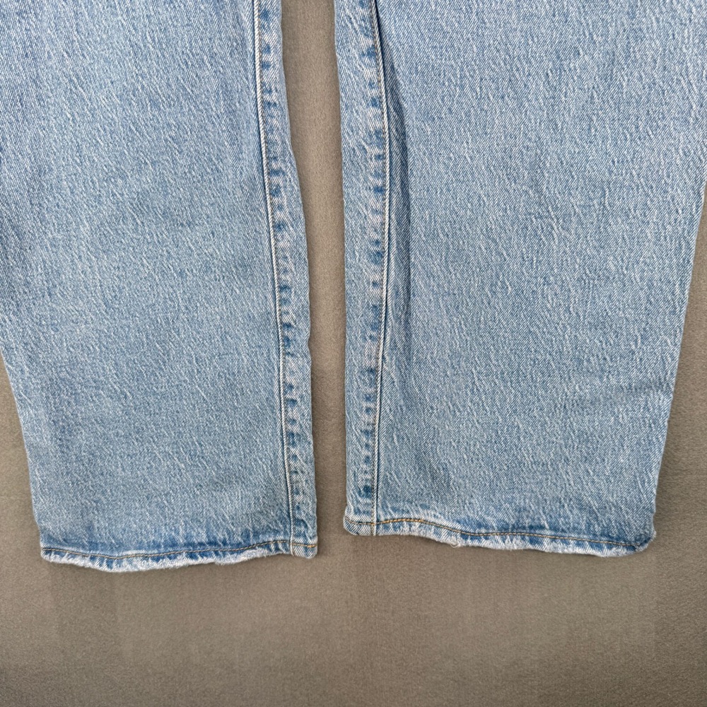 Levis Ribcage Straight Ankle Jeans 28 Cotton Distressed Light Wash Stretchy - Picture 9 of 16